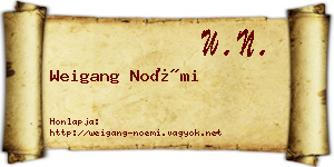 Weigang Noémi névjegykártya