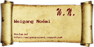 Weigang Noémi névjegykártya